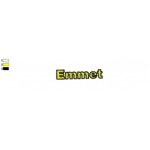 Name of Emmett From The Lego Movie Embroidery Design